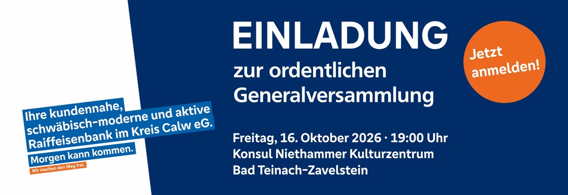 Ordentliche Generalversammlung 2026