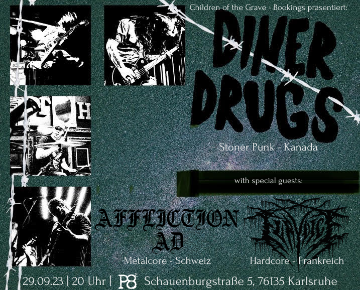 DINER DRUGS (CA) + AFFLICTION AD (CH) + EURYDICE (FR)