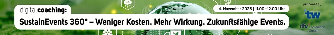 digital talk : SustainEvents 360° - Weniger Kosten. Mehr Wirkung. Zukunftsfähige Events.