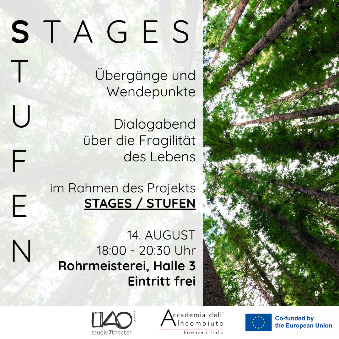 🗣️ Übergänge und Wendepunkte • Dialogabend über die Fragilität des Lebens • 𝕡𝕣𝕠𝕛𝕖𝕜𝕥 𝕊𝕋𝔸𝔾𝔼𝕊 @ℝ𝕠𝕙𝕣𝕞𝕖𝕚𝕤𝕥𝕖𝕣𝕖𝕚