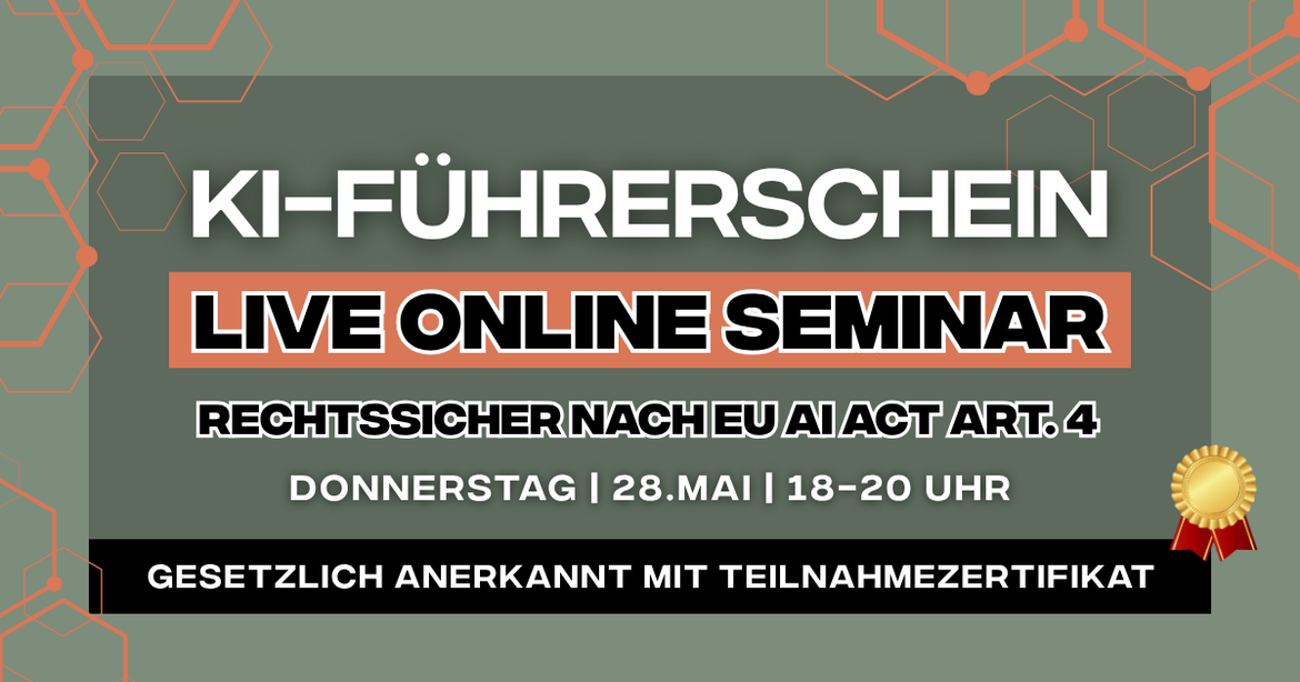 KI-Führerschein Online | Rechtssicherer Umgang mit KI nach EU AI Act Art. 4