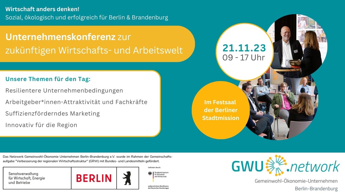 Wirtschaft anders denken - Konferenz zur zukünftigen Wirtschafts- und Arbeitswelt