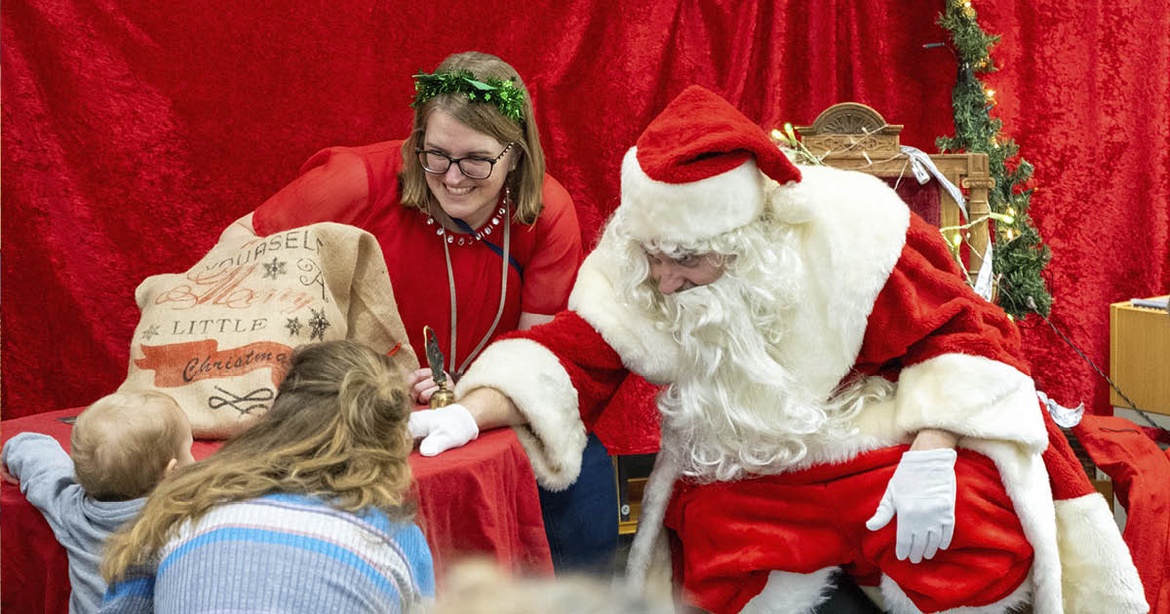 Juletræsfest på børnebiblioteket i Flensborg