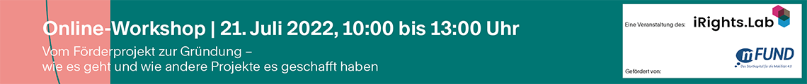 mFUND-Workshop: Vom Förderprojekt zur Gründung – wie es geht und wie andere Projekte es geschafft haben