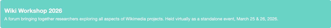 Wiki Workshop 2026