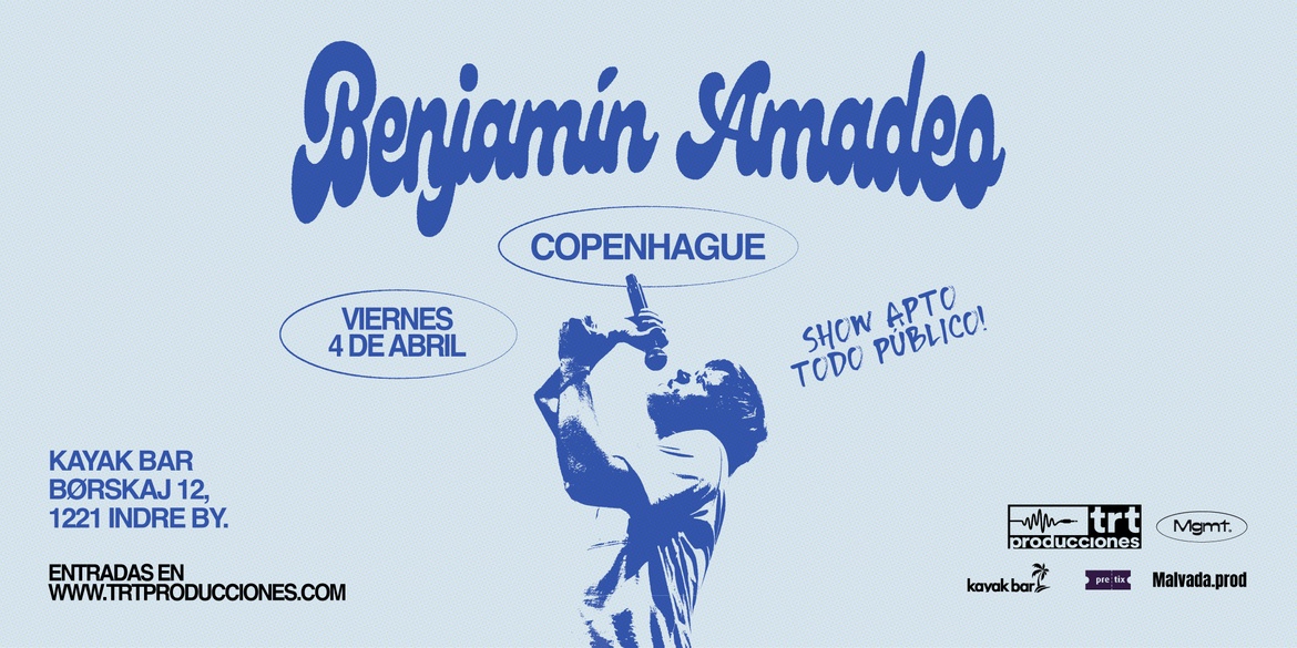 Benjamin Amadeo | KAYAK BAR - KØBENHAVN | 04.04.2025 | TICKETS