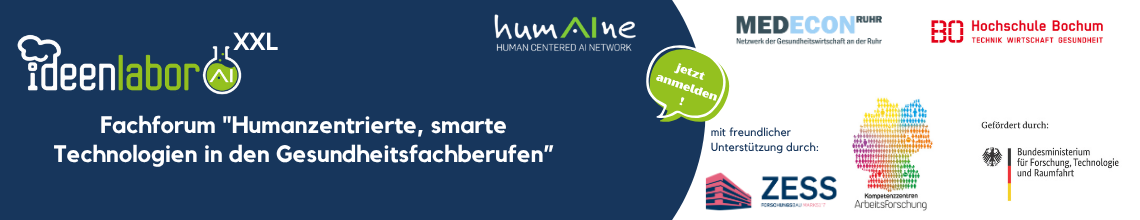 Ideenlabor XXL: Fachforum "Humanzentrierte, Smarte Technologien in den Gesundheitsfachberufen"