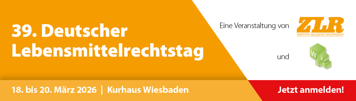 39. Deutscher Lebensmittelrechtstag 2026