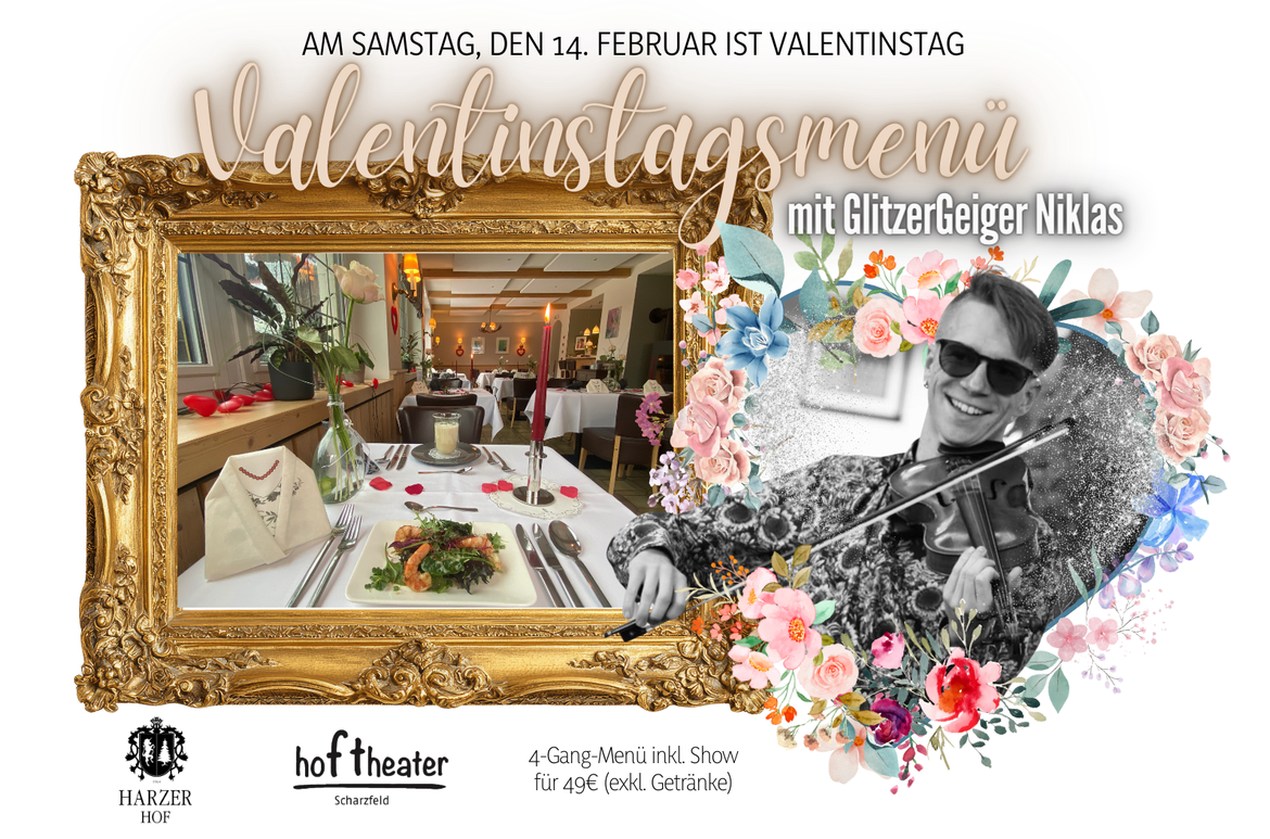 4-Gang-Valentinsmenü mit GlitzerGeiger Niklas