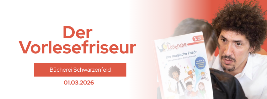 Der Vorlesefriseur in der Bücherei Schwarzenfeld
