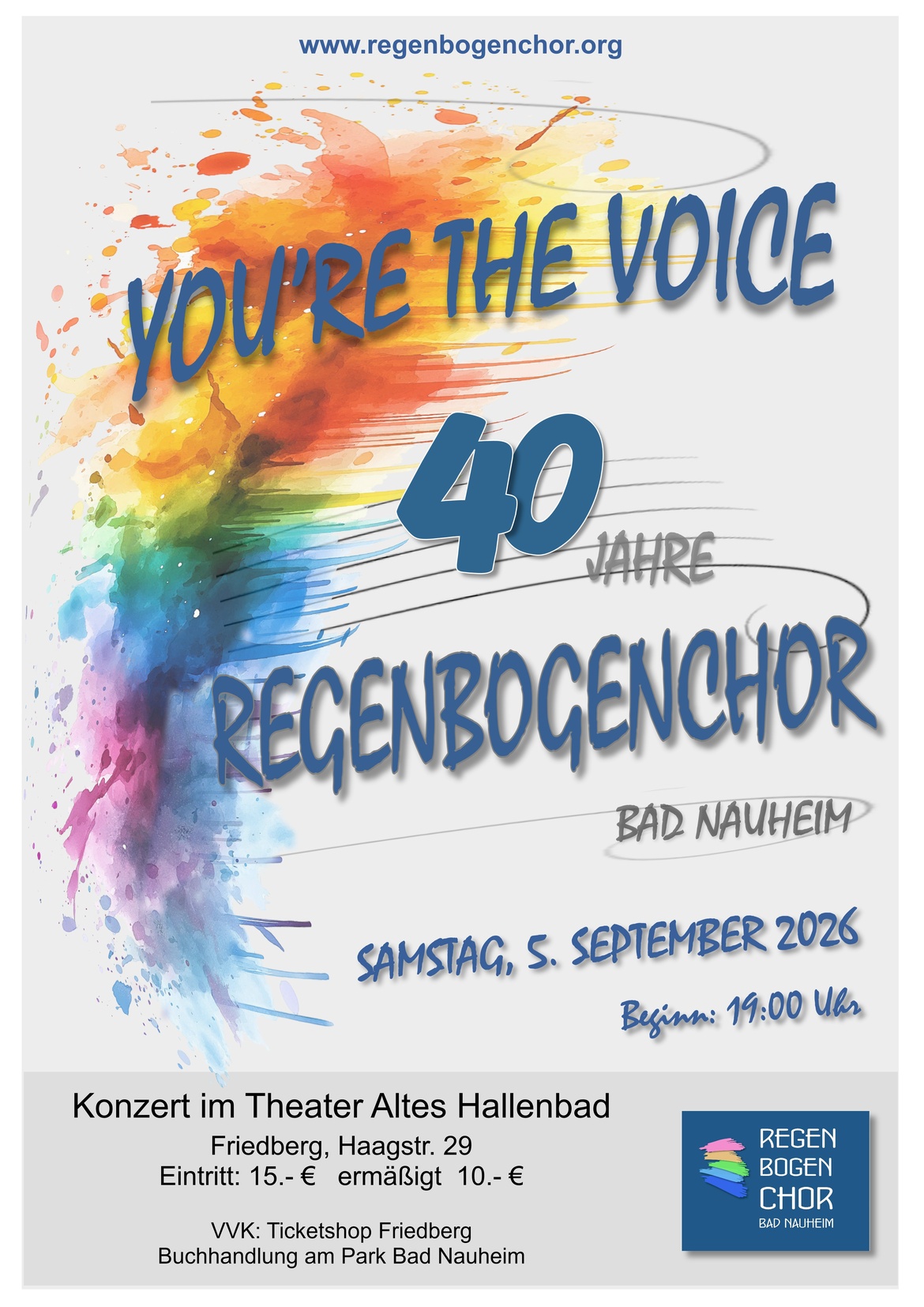 „You’re the voice“ 40 Jahre Bad Nauheimer Regenbogenchor!