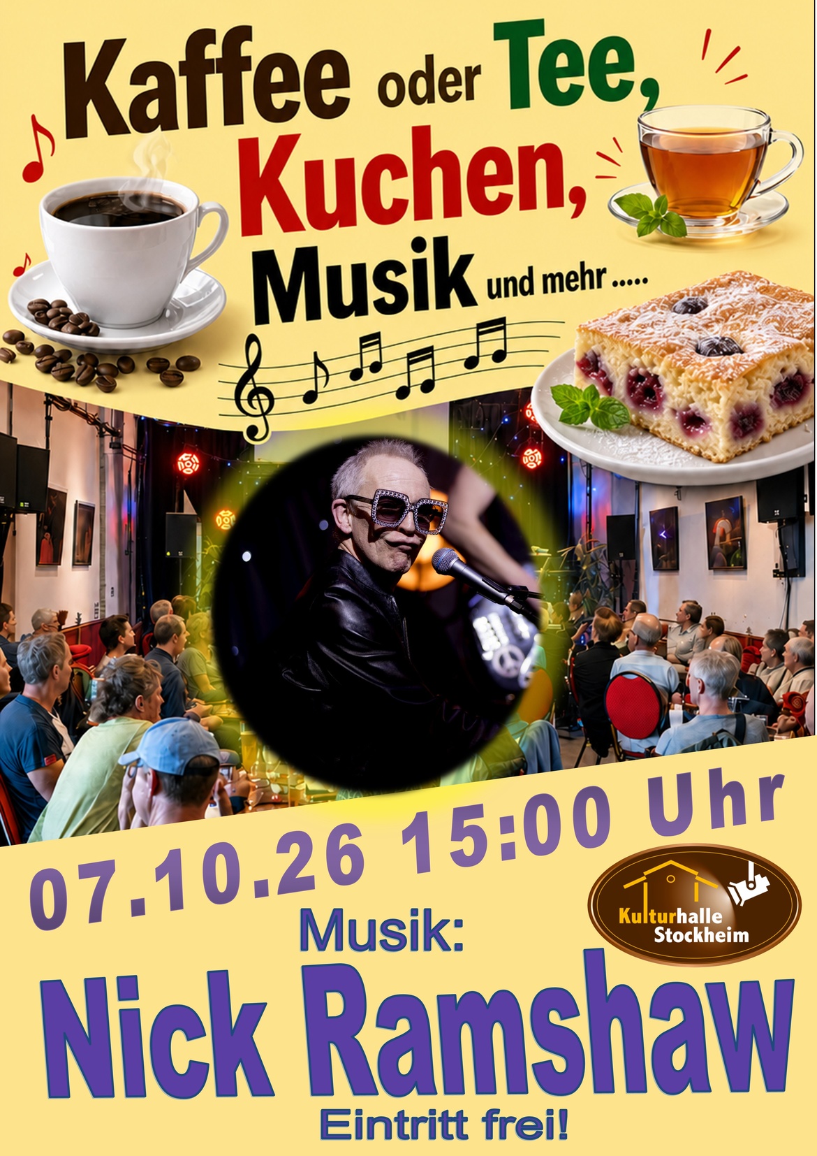 Kaffee oder Tee, Kuchen, Musik und mehr ........  mit Nick Ramshaw