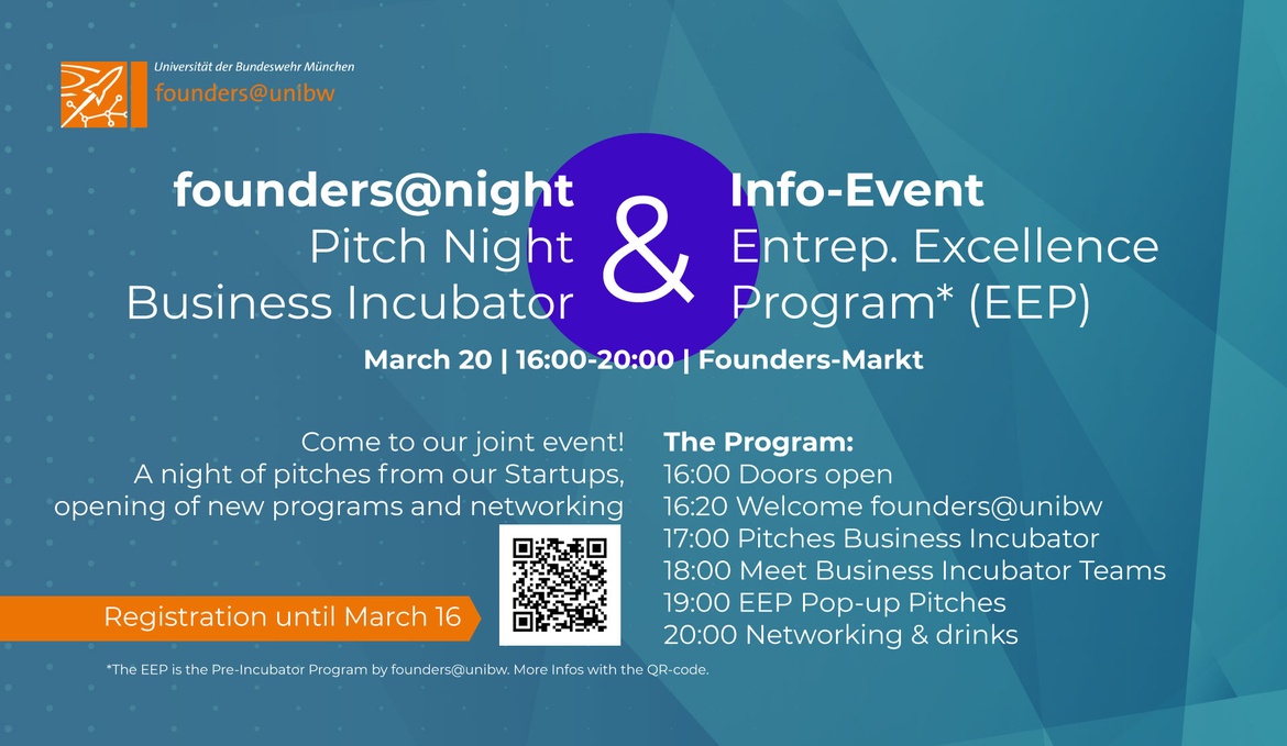 Pitch Event founders@night & Info-Event