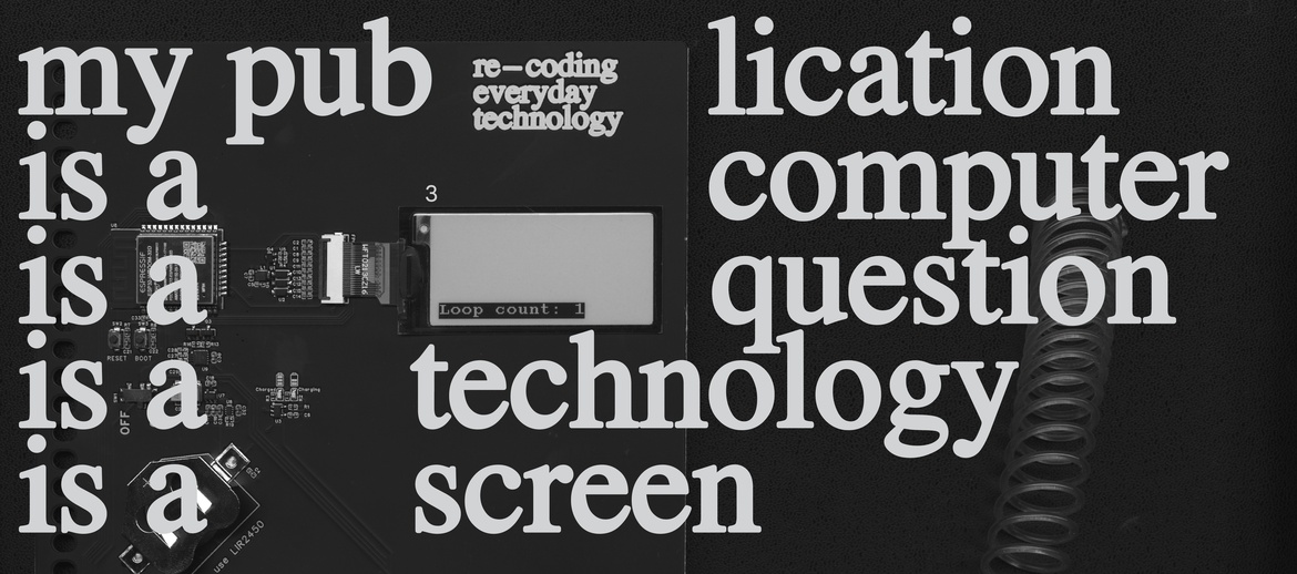 my publication is a computer is a question is a technology is a screen