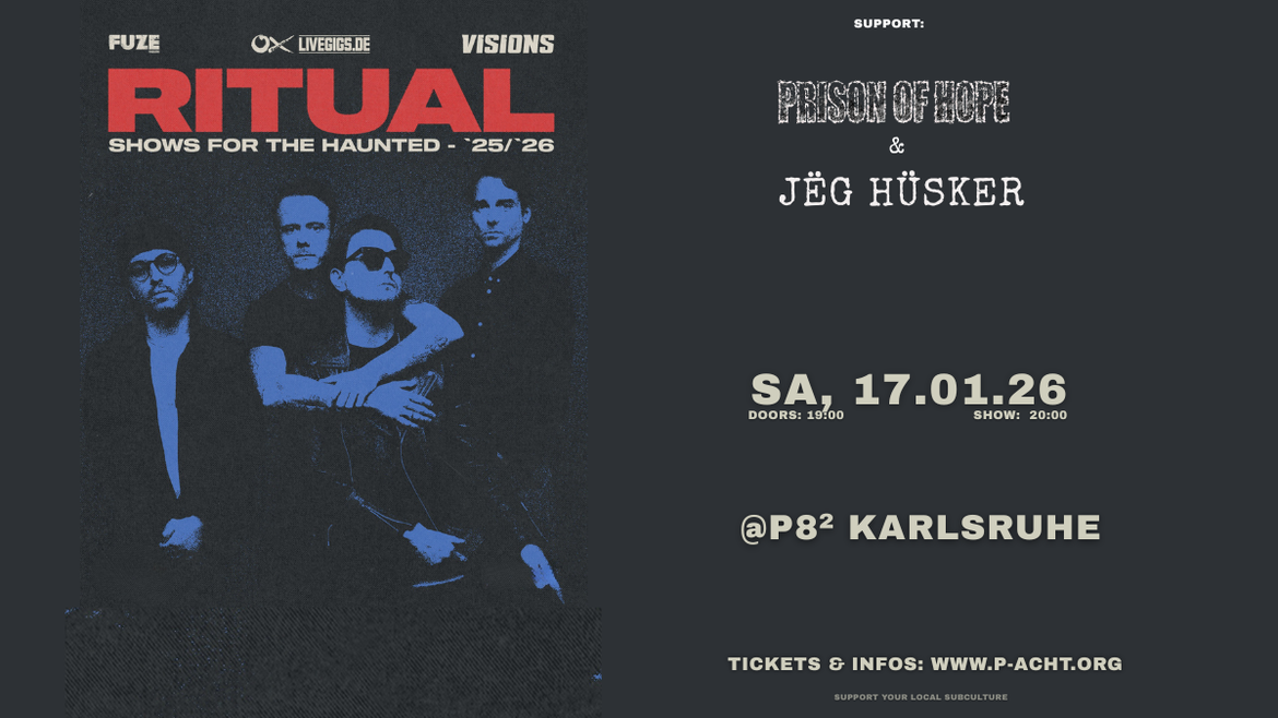 RITUAL: "SHOWS FOR THE HAUNTED" + JËG HÜSKER  + Prison of Hope