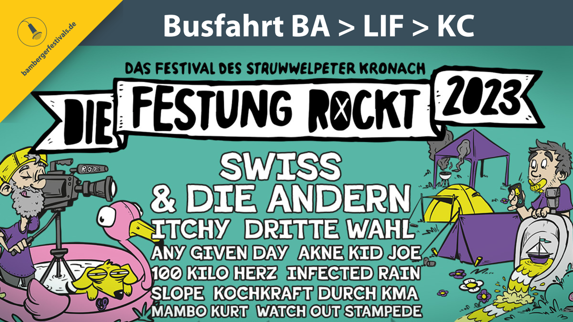 Busfahrt zu Die Festung Rockt 2023