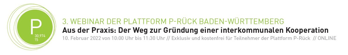 3. Webinar der Plattform P-Rück