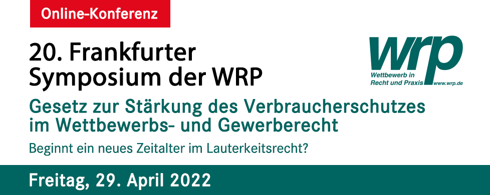 20. Frankfurter Symposium der WRP 2022