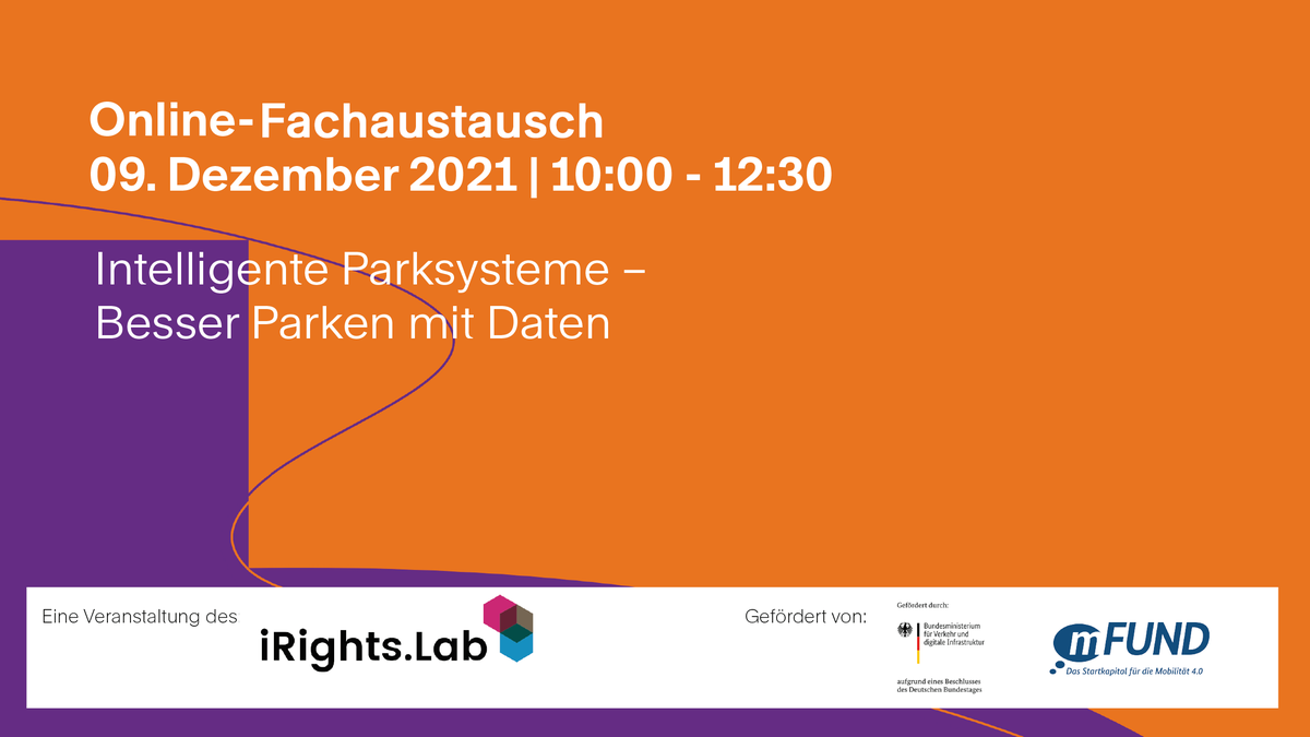 mFUND-Fachaustausch: Intelligente Parksysteme – Besser Parken mit Daten