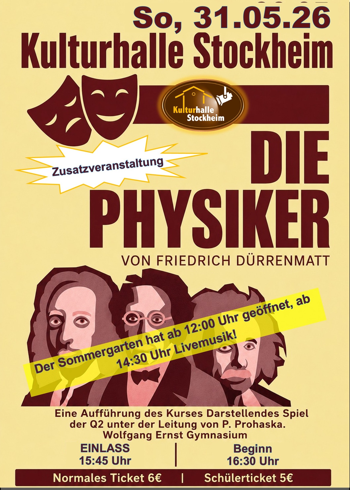 Die Physiker, eine Theateraufführung des Wolfgang-Ernst-Gymnasiums aus Büdingen