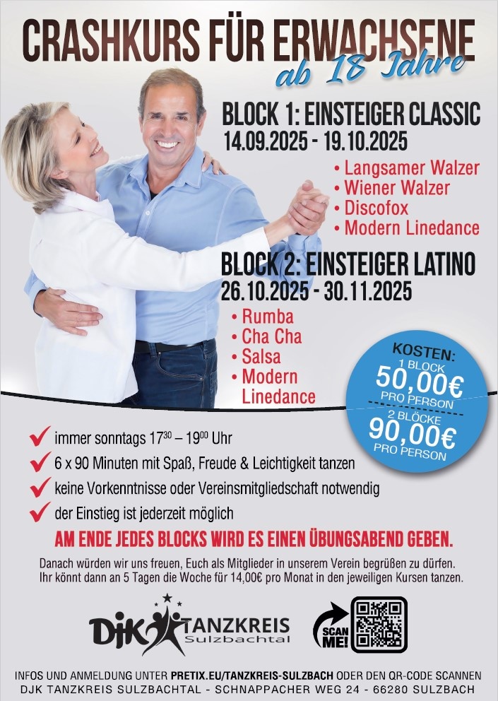 Crashkurs Einsteiger für Erwachsene ab 18 Jahren