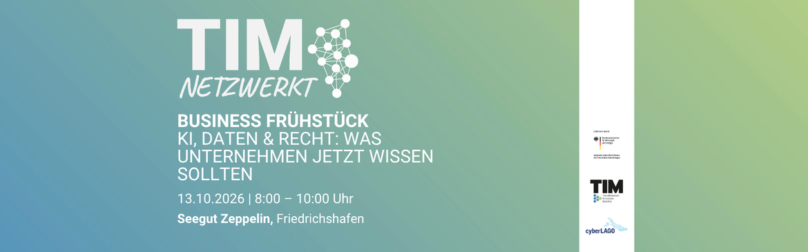 Business Frühstück – KI, Daten & Recht: Was Unternehmen jetzt wissen sollten