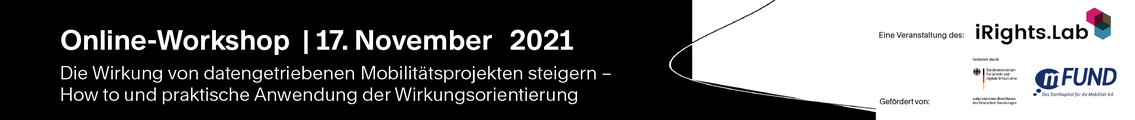 mFUND-Workshop: Die Wirkung von datengetriebenen Mobilitätsprojekten steigern – How to und praktische Anwendung der Wirkungsorientierung