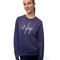 Neu! Rundhals-Sweatshirt "Hey du wunderbarer Mensch". Farbe: royal-blue, Druckfarbe sky blue