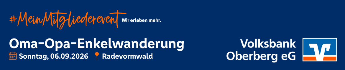 Mitglieder-Event: Oma-Opa-Enkelwanderung - Radevormwald