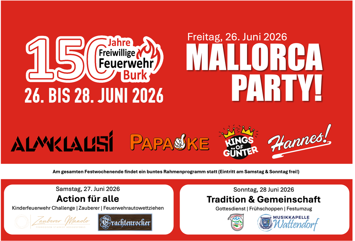 150 Jahre Freiwillige Feuerwehr Burk