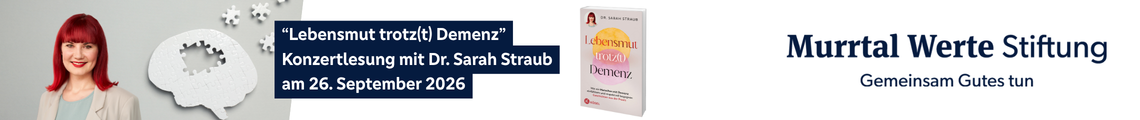 "Lebensmut trotz(t) Demenz" - KonzertLesung mit Dr. Sarah Straub