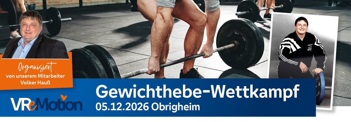 VR eMotion: Mannschafts-Wettkampf im Gewichtheben (1. Bundesliga)