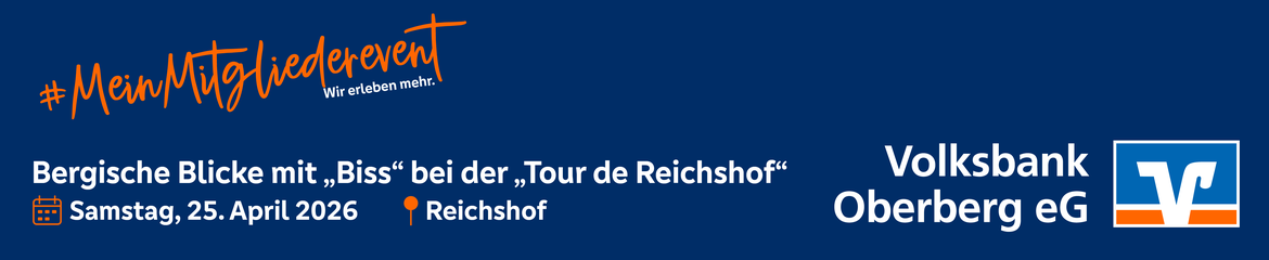 Mitglieder-Bike-Tour: Bergische Blicke mit "Biss" bei der "Tour de Reichshof"