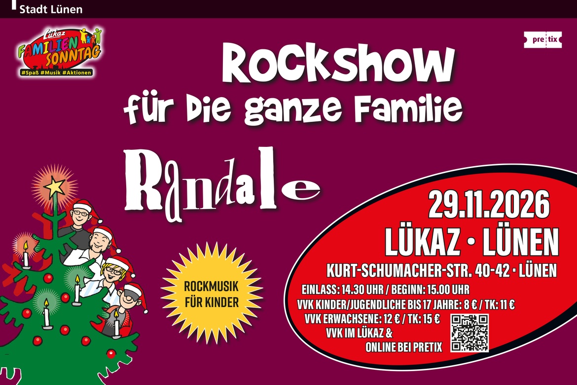 Familienkonzert: RANDALE - Rockmusik für Kinder