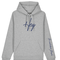 Light Hoodie heathergrey - Druckfarbe navy