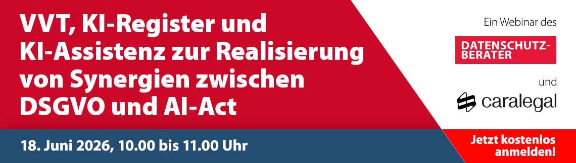 VVT, KI-Register und KI-Assistenz zur Realisierung von Synergien zwischen DSGVO und AI-Act