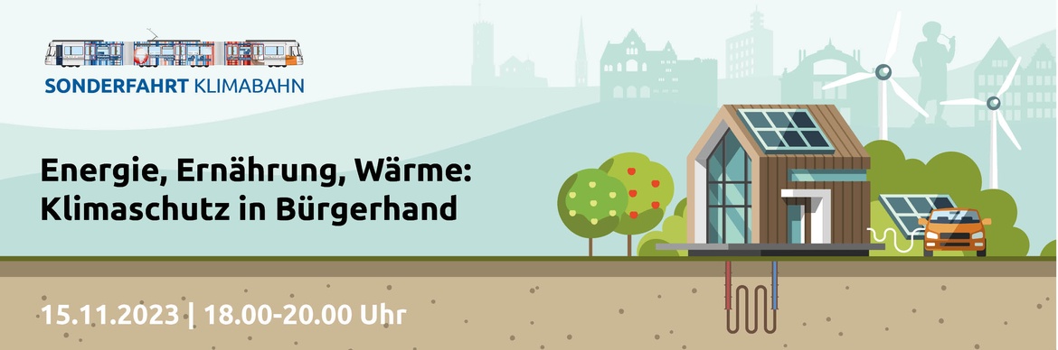 "Wärme, Ernährung, Energie: Klimaschutz in Bürgerhand" - Sonderfahrt mit der Klimabahn Bielefeld