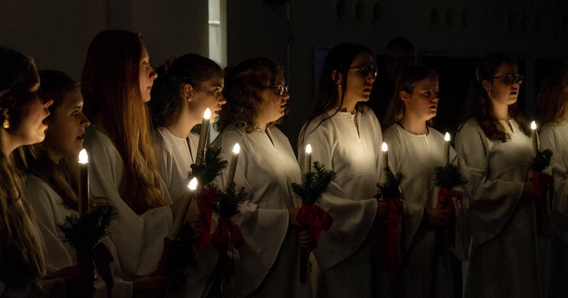 Luciadag med hygge i børnebiblioteket (i Flensborg)