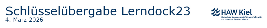 Schlüsselübergabe Lerndock23 der HAW Kiel