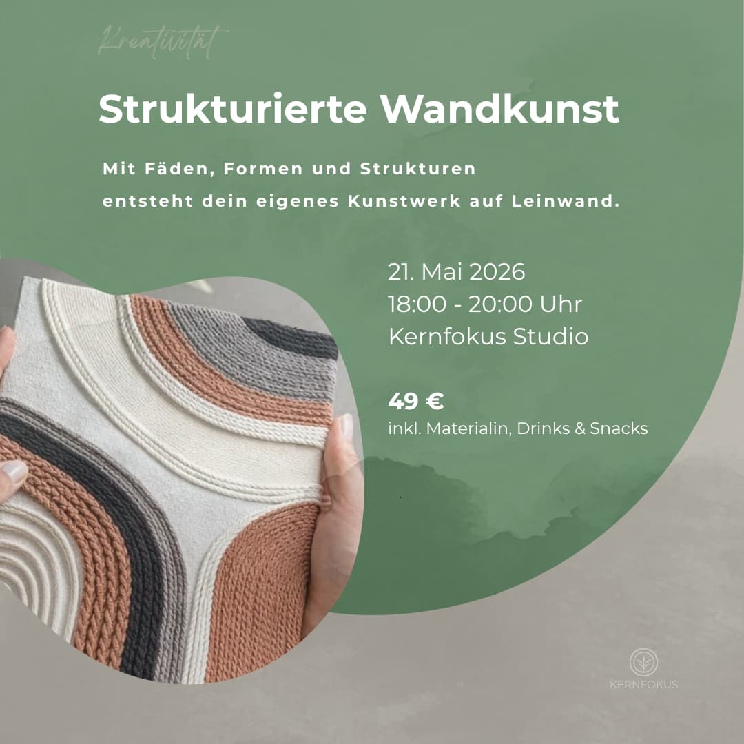Kreativworkshop - Strukturen auf Leinwand
