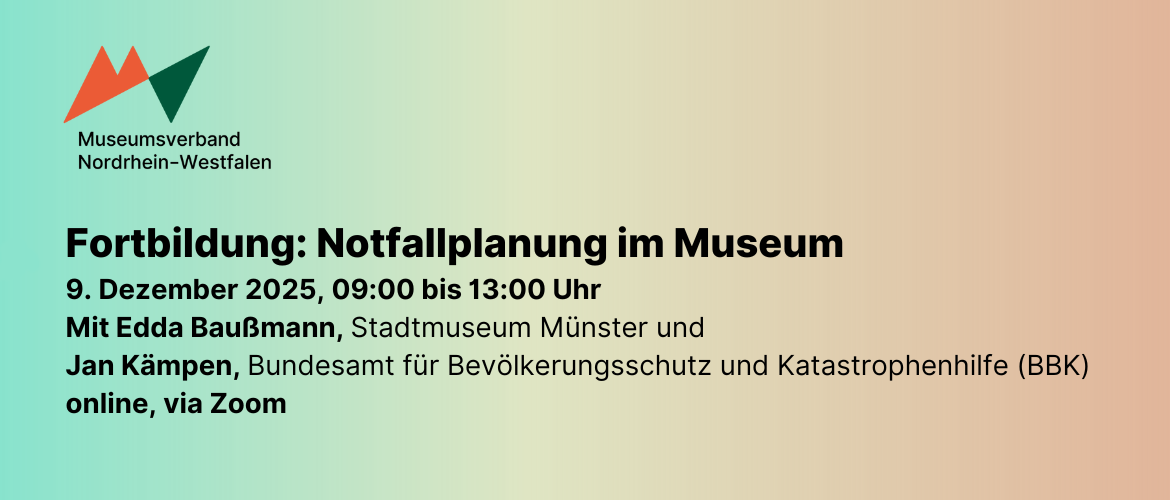 Fortbildung: Notfallplanung im Museum