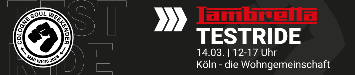 Teste die 2026er Lambretta Scooter - Cologne Soul Weekender