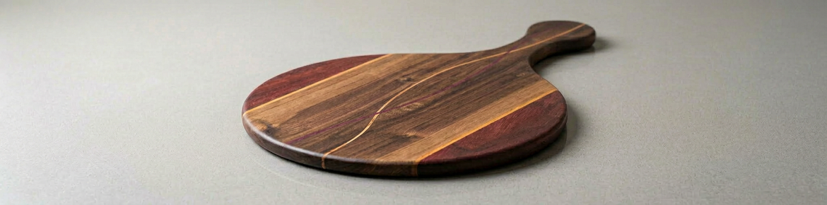 Pizza-Servierbrett aus Nussbaum