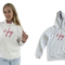 Light Hoodie weiß - Druckfarbe pink