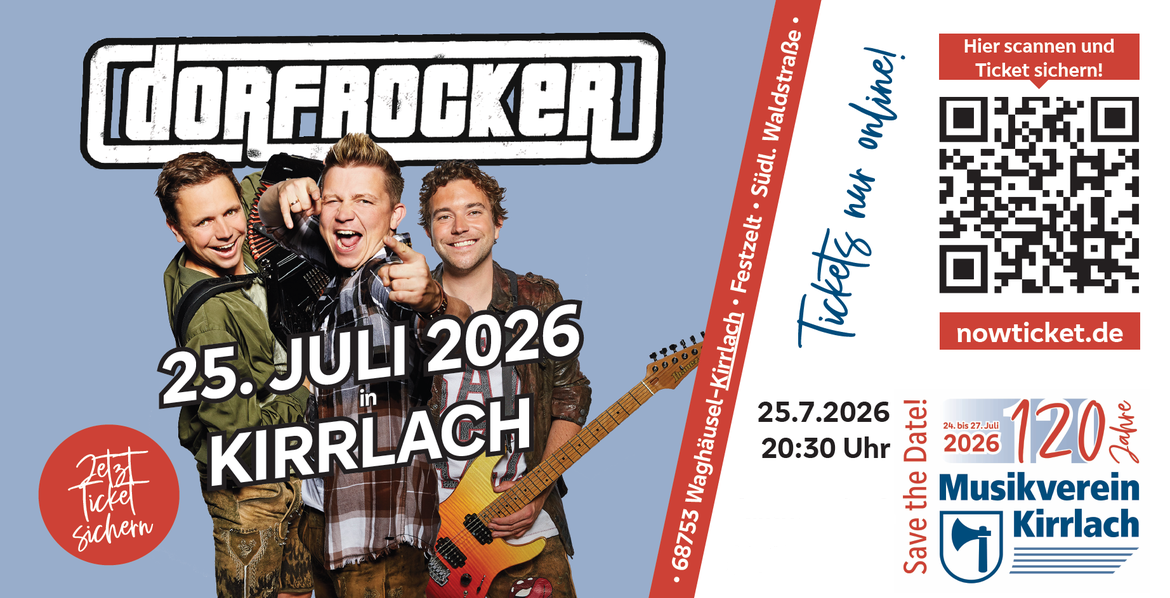 MV Kirrlach feiert 120 Jahre mit den dORFROCKERn