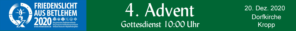 4. Advent Friedenslicht Gottesdienst 10:00 Uhr