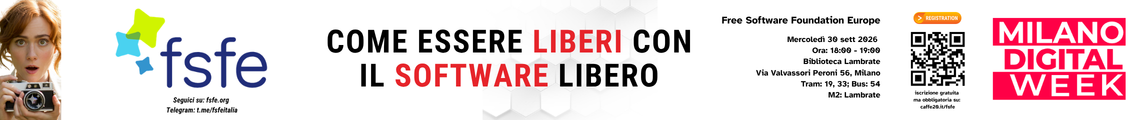 Come essere liberi  con il software libero