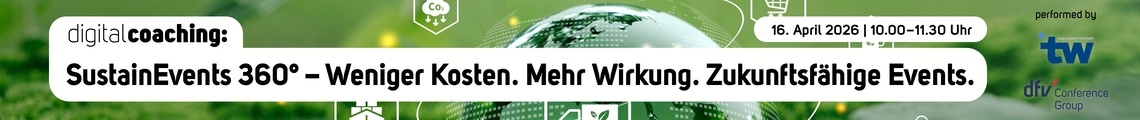 digital workshop: SustainEvents 360° – Weniger Kosten. Mehr Wirkung. Zukunftsfähige Events.