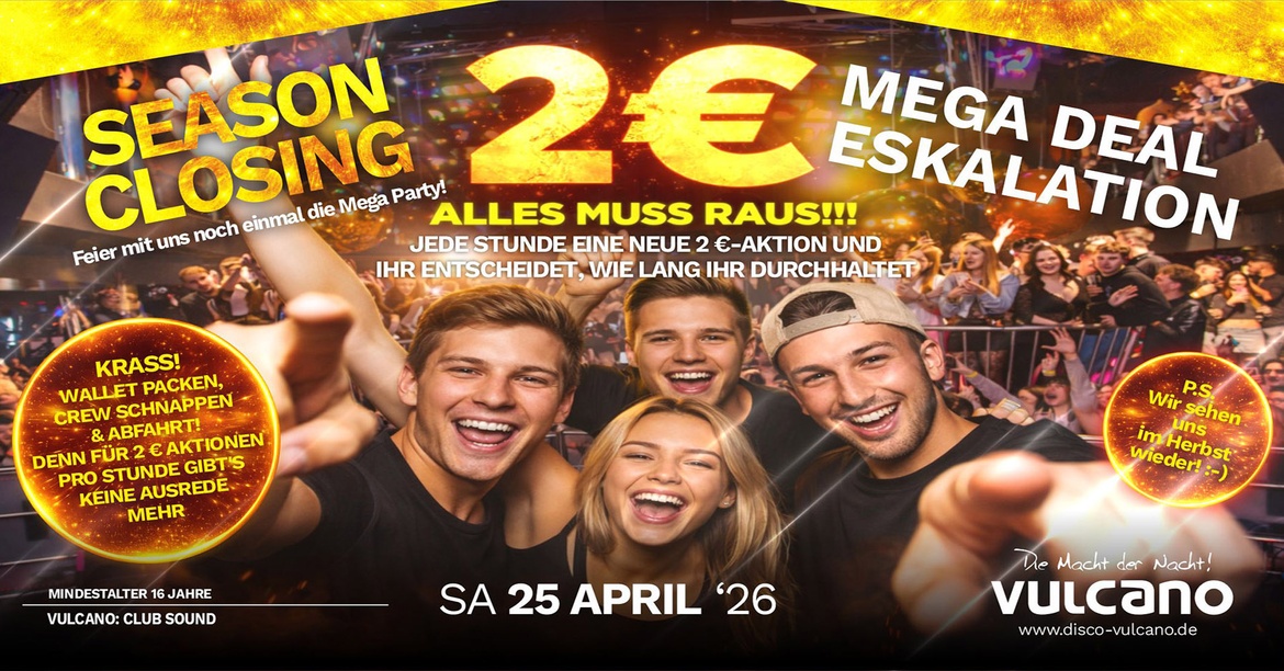 OPENING VULCANO CLOSING SPECIAL TICKET