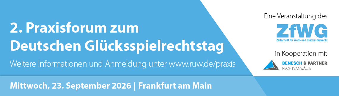2. Praxisforum zum Deutschen Glücksspielrechtstag